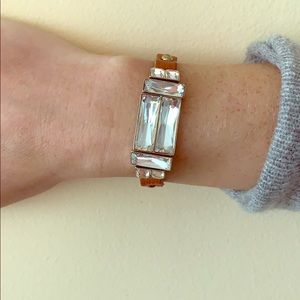 B&B leather bracelet with 8 crystal stones